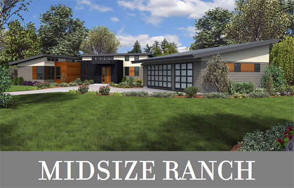 A Unique One-Story Mid-Century Modern Design with 2,699 Square Feet and Split Bedrooms