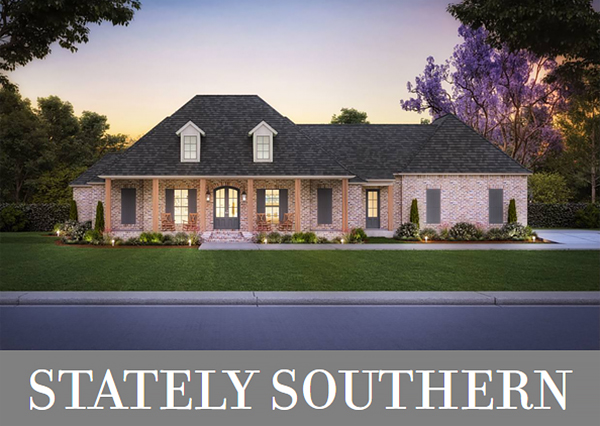 A Midsize Southern Ranch with Four Bedrooms and a Brick Exterior