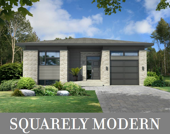A Nearly Square Modern Home with 2 Bedrooms and a 1-Car Garage