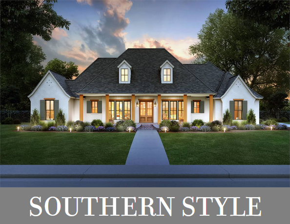 A Grand Southern Ranch with Symmetrical Curb Appeal, Four Split Bedrooms, and an Office