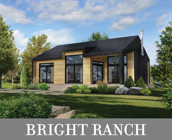 A Contemporary Ranch with 1,060 Square Feet, 2 Bedrooms, a Peninsula Kitchen, and Tons of Windows
