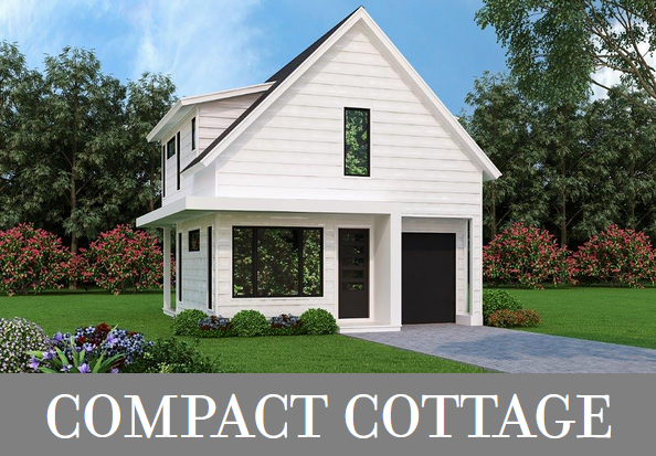 A Compact Cottage with Open Living on the First Floor and Three Bedrooms Upstairs