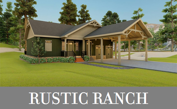 A Rustic Ranch with a Mudroom Entrance, Split Bedrooms, and Bright Voluminous Living