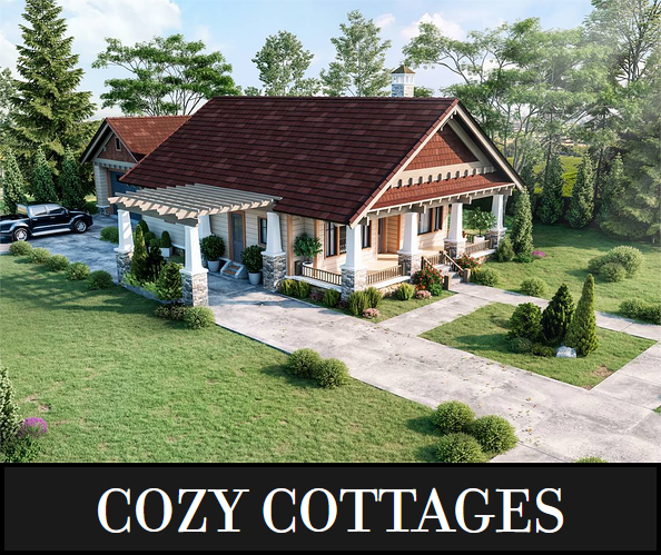A Compact Two-Bedroom Cottage with Crafty Bungalow Style and a Detached Garage