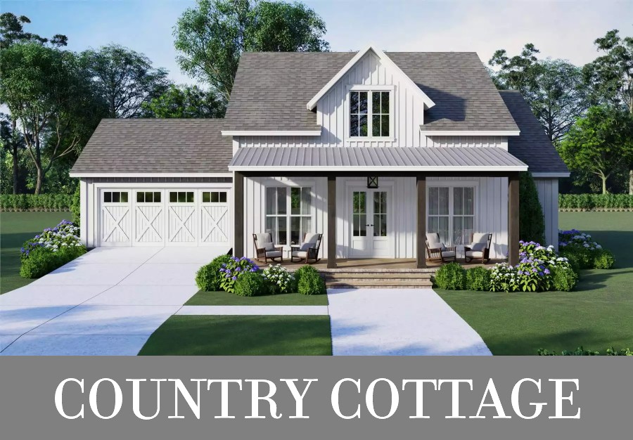 A Small Country Cottage with Open Living and Three Bedrooms