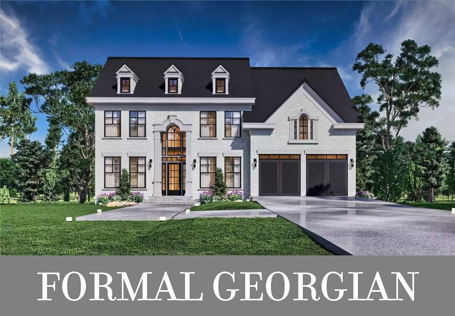 A Georgian Home with Dormers, Five Bedrooms, an Office, and More