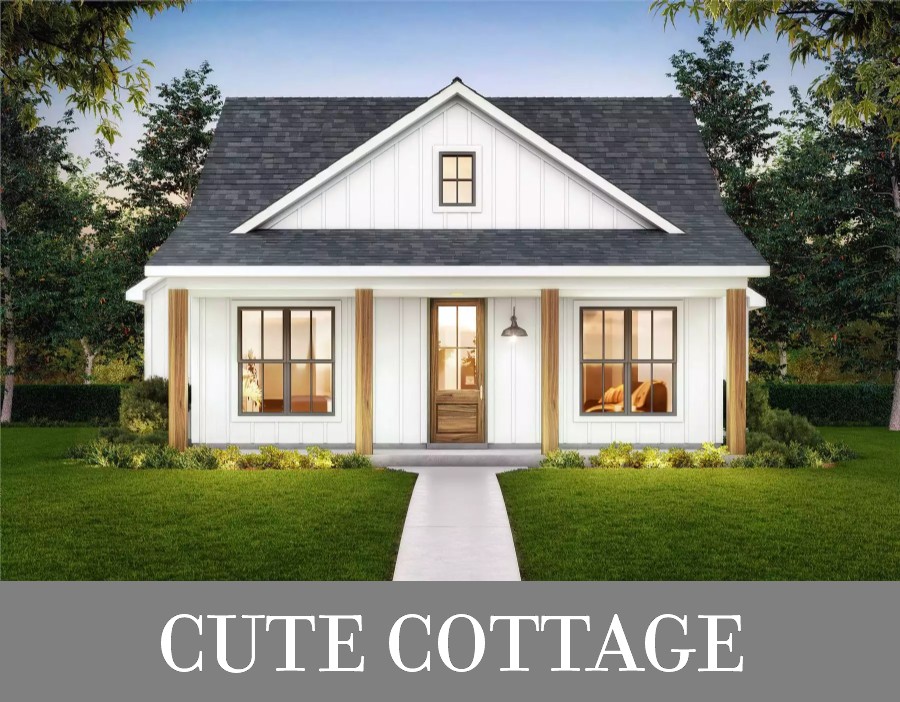 A Cute Two-Bedroom Country Cottage with Open Living on One Level