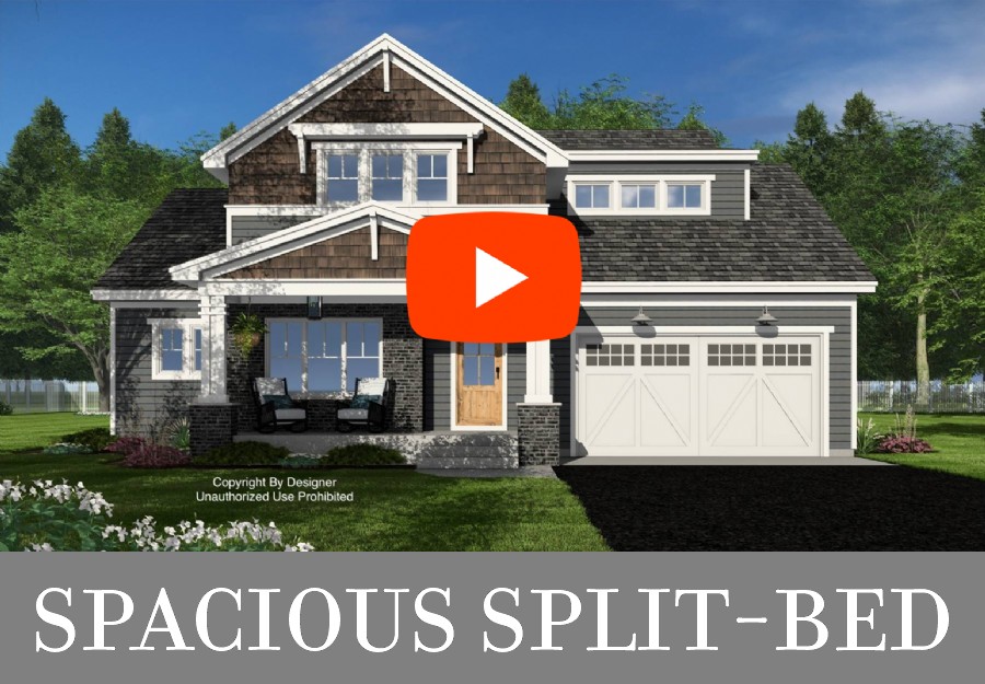 A Two-Story Craftsman with Split Bedrooms, an Office, Open Living, and a Loft