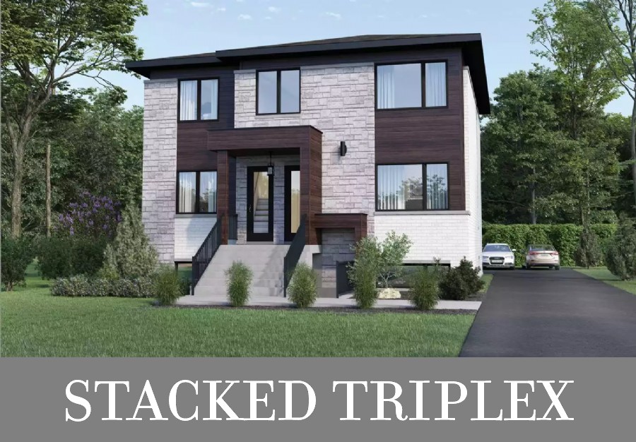 A Modern Triplex with Three Bedrooms and One Bath per Unit, and One Unit per Floor
