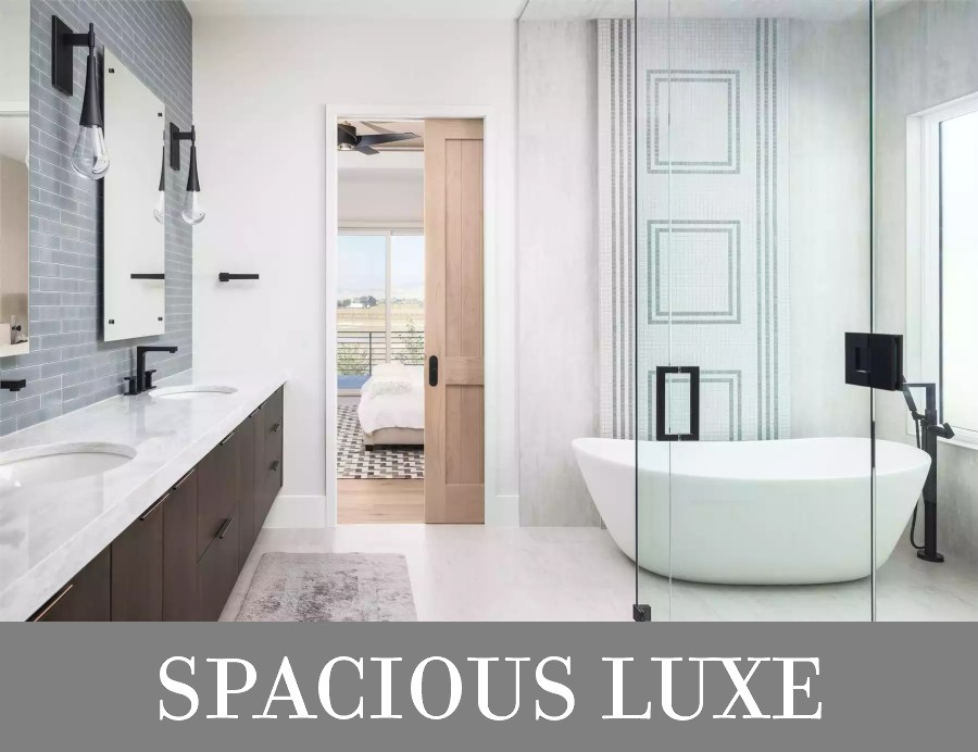 The Primary Bathroom in a Suite with a Bedroom Fireplace and Spacious Living in the Rest of the Home