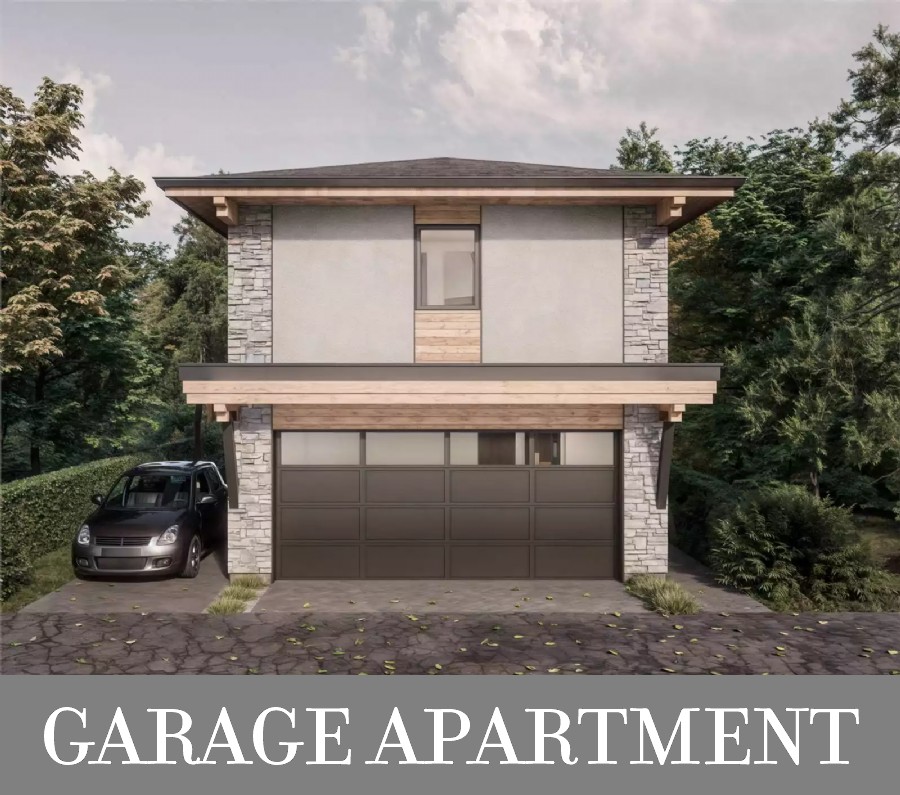 A One-Bedroom Apartment over a Two-Car Garage with Modern Style
