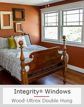 Beautiful Double Hung Windows with Prairie-Style Lites and Wood Interior