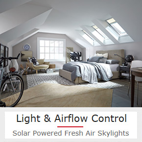 You Can Control Light and Airflow with Blinds and Manual Operation on These Skylights