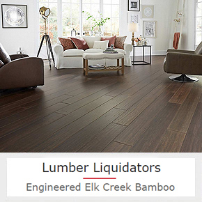 Dark Bamboo Flooring with Wide Planks for a Rustic Feel