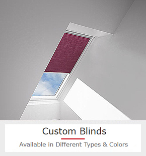 Blinds in All Sorts of Styles and Colors to Control the Sun Through Skylights