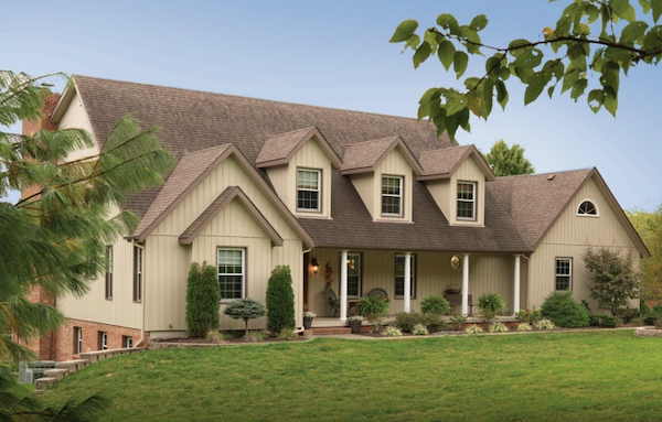 A Gabled Southern Farmhouse with Attractive Board and Batten Vinyl Siding