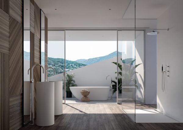 A Luxurious Indoor/Outdoor Bathroom