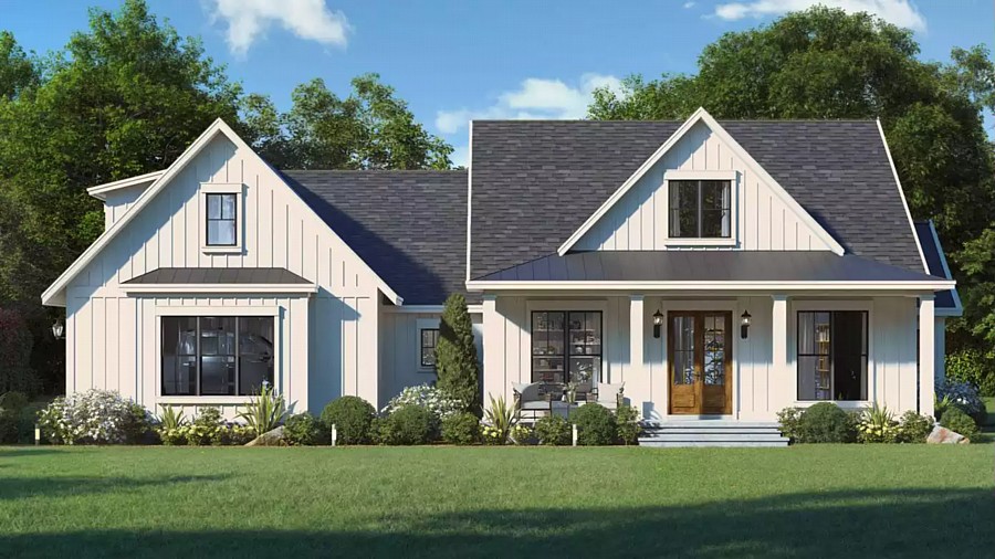 A Country Ranch with 2,188 Square Feet, 3 Bedrooms, 2.5 Baths, and Open Living