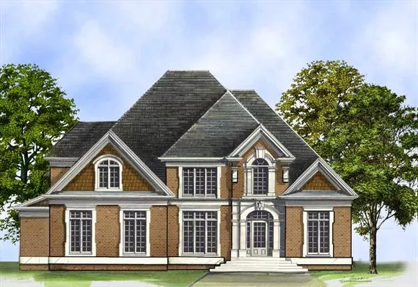 image of colonial house plan 7972