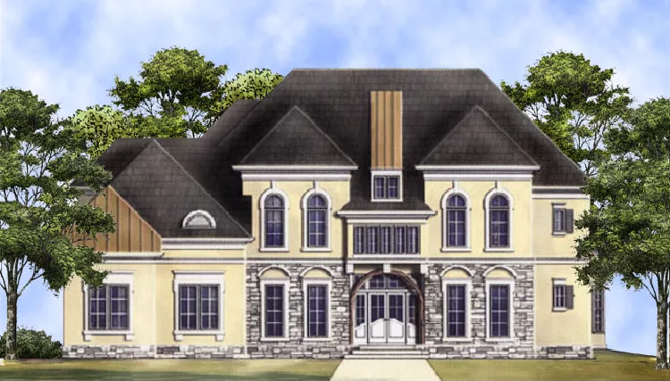 image of french country house plan 8020