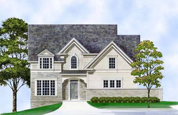 image of 2 story cottage house plan 8027