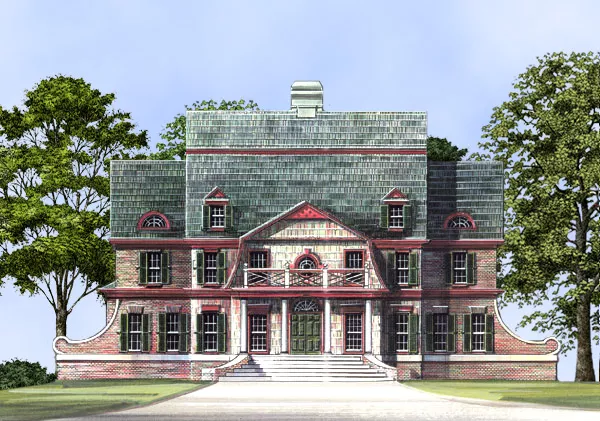 image of 2 story cottage house plan 7998