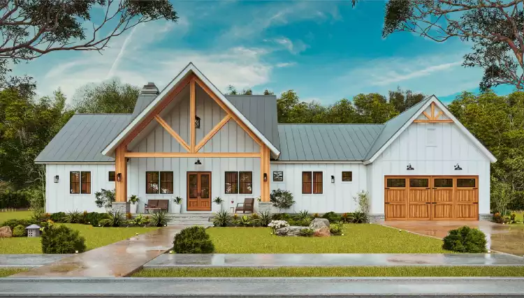 image of single story country house plan 12318