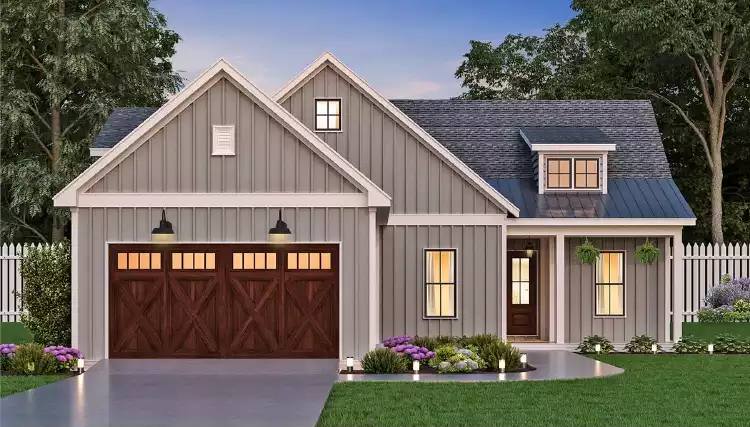 image of affordable modern farmhouse plan 2025