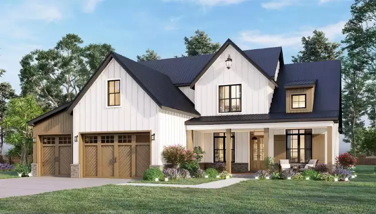 image of transitional house plan 3338