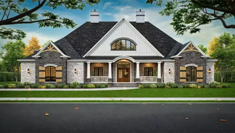 image of french country house plan 4280