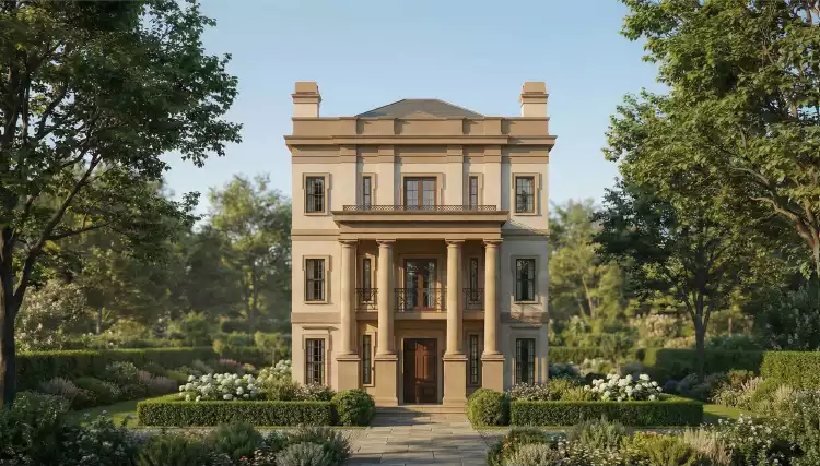 image of large french country house plan 7928
