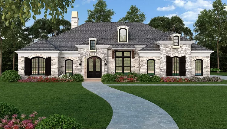 image of traditional house plan 8497