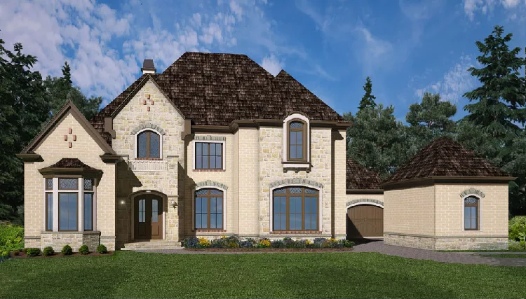 image of french country house plan 9649