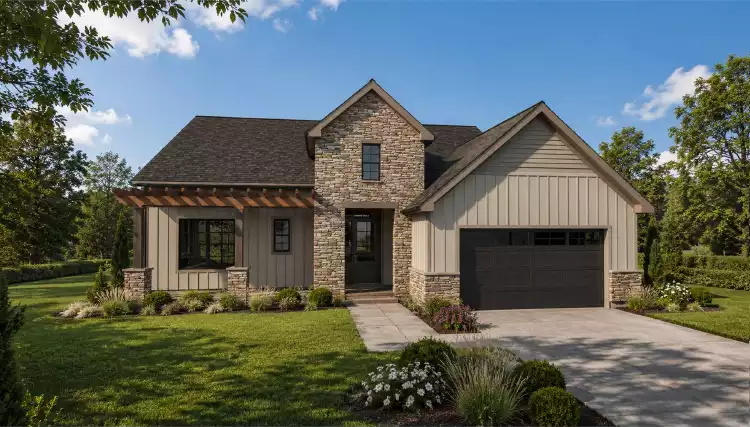 image of small farmhouse plan 12801