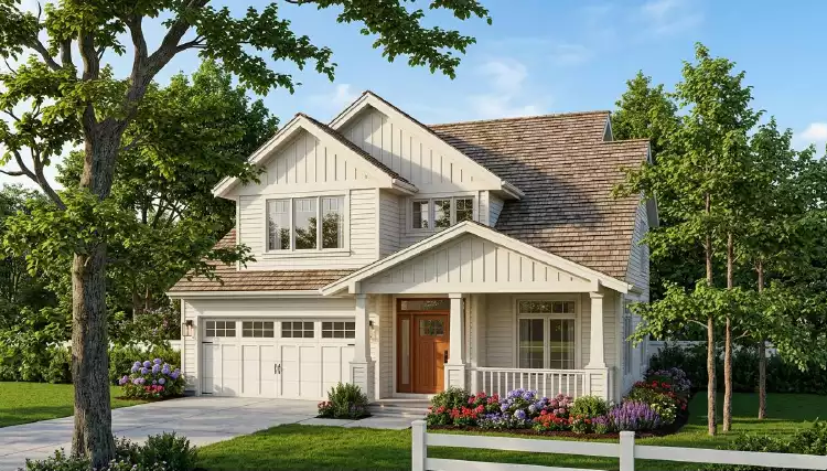 image of 2 story craftsman house plan 2616