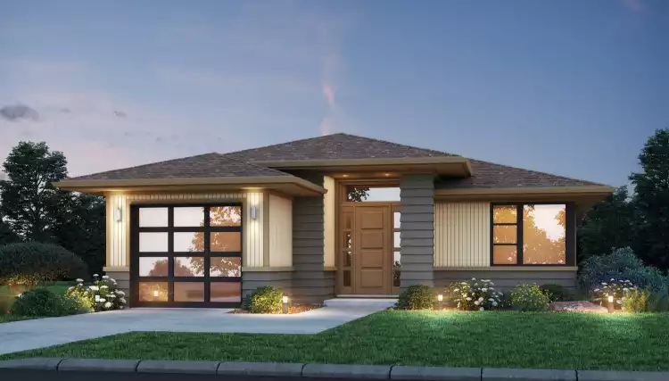 image of small modern house plan 2855