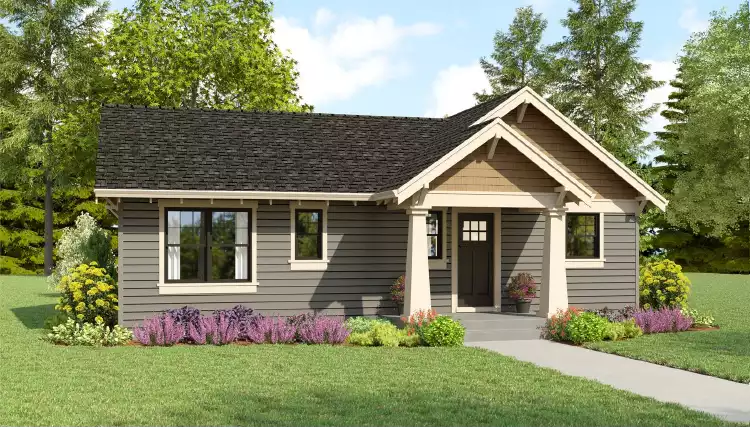 image of small ranch house plans with porch plan 5570