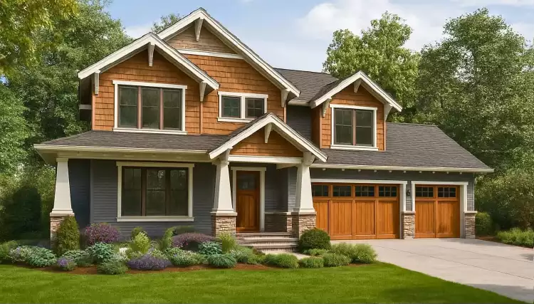 image of 2 story cottage house plan 5594