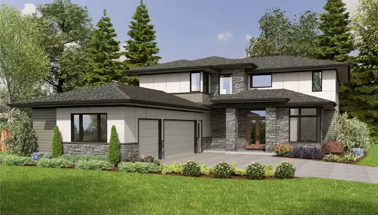 image of transitional house plan 6501