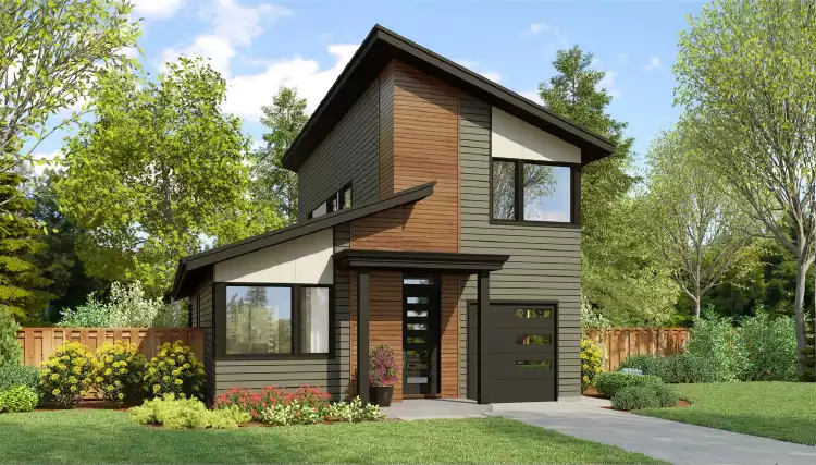 image of small modern house plan 6502