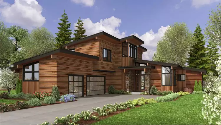 image of transitional house plan 6504