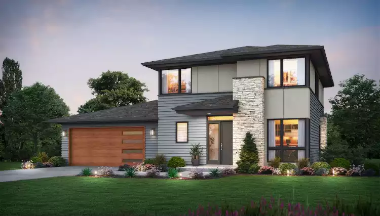 image of 2 story contemporary house plan 6539