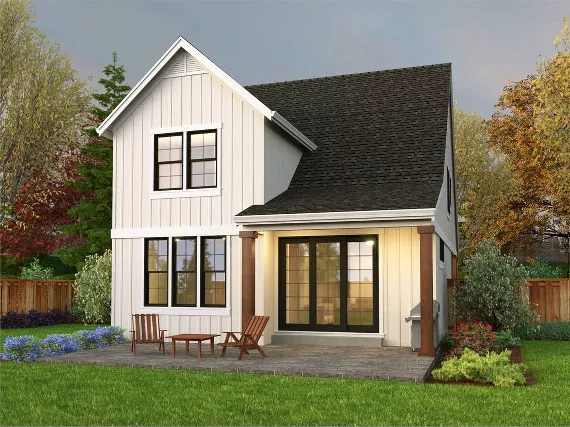 Affordable Narrow Lot Farmhouse Style House Plan 6575: The Cam - 6575