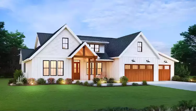 image of 2 story craftsman house plan 6594