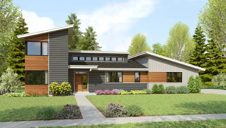 image of modern house plan 6732