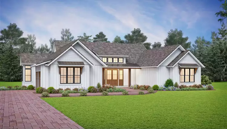 image of affordable modern farmhouse plan 6894