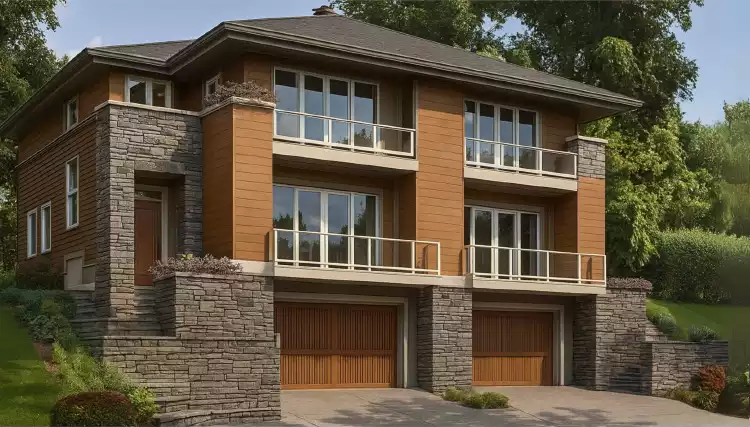 image of duplex house plan 6913