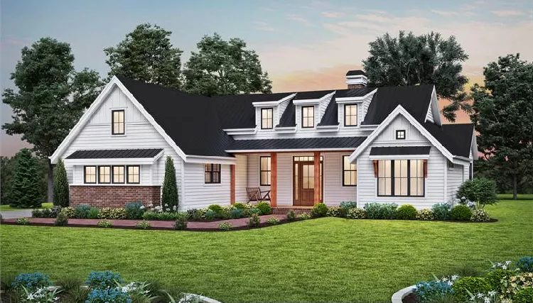 image of affordable modern farmhouse plan 8767