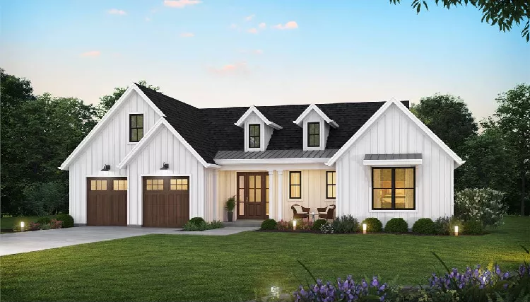 image of affordable modern farmhouse plan 9988