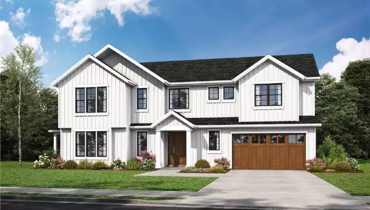 image of 2 story modern farmhouse plan 10274